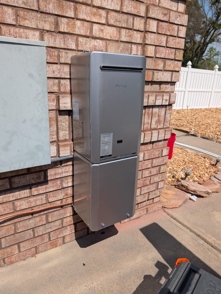 Tankless gas water heater conversion installed in Rosewood NC