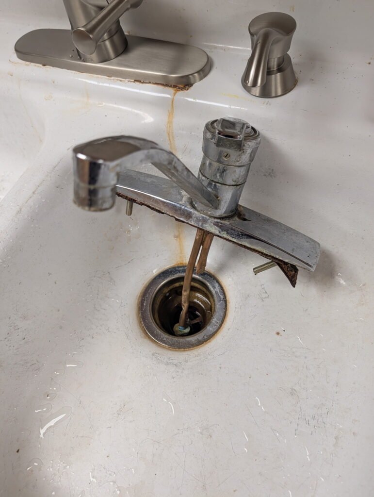 Replacing kitchen faucet in Wayne County NC