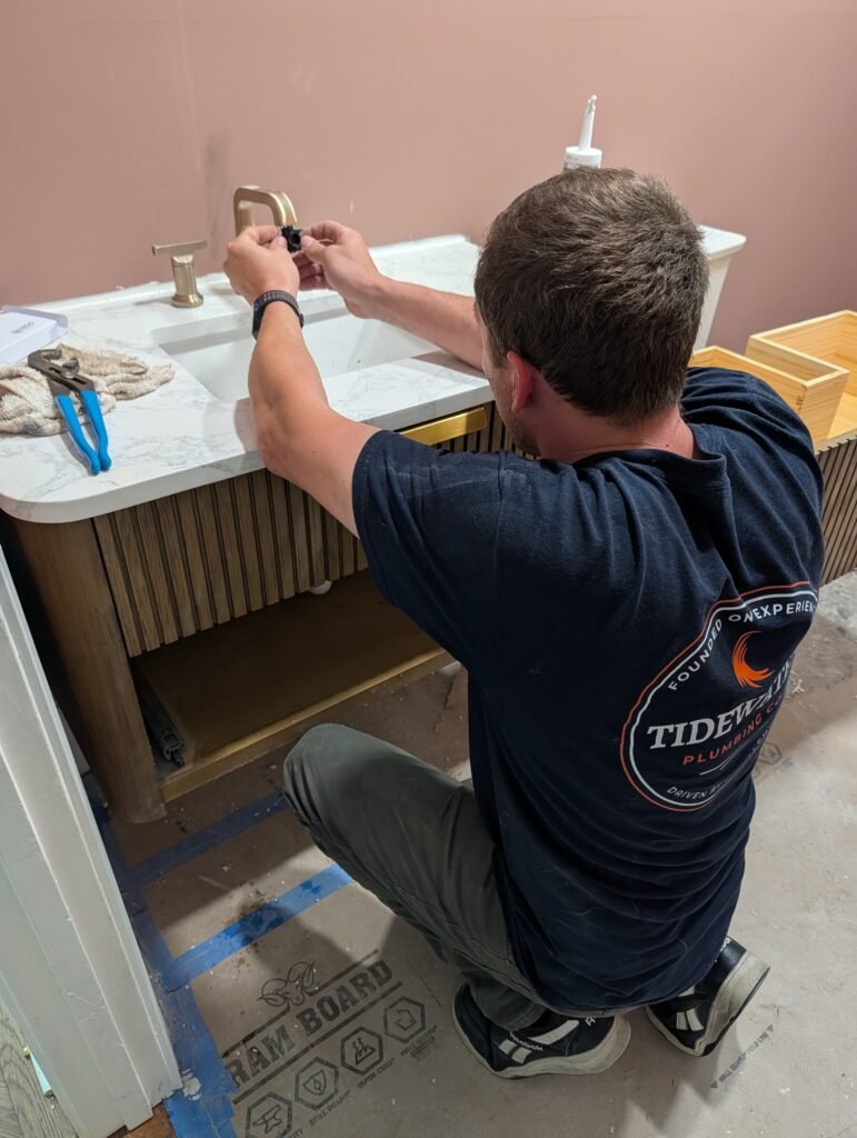 Installing a bathroom trim kit in Raleigh NC